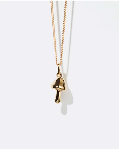 Meadowlark - Mushroom Charm Necklace