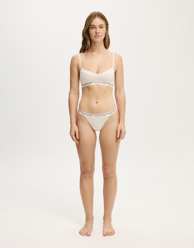 Cotton On Body - Branded Cotton Balconette Bralette