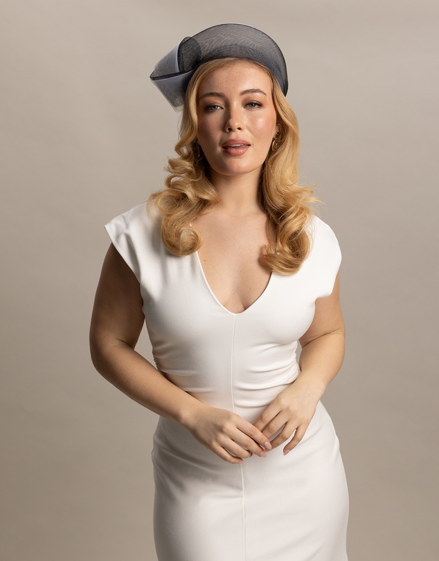 Morgan & Taylor - Britney Fascinator in BlackWhite Black