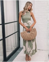 Esther & Co - Balayage Dress - Sage Floral