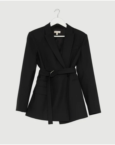 Revibe - Repaired Shona Joy Castro Belted Blazer - AU 6