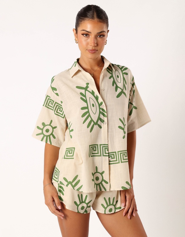 Petal & Pup - Baci Short Set - Beige Green