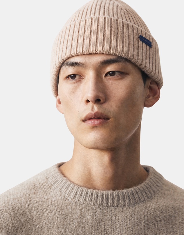 Henry Bucks - HENRY BUCKS Merino Wool Beanie BEIGE