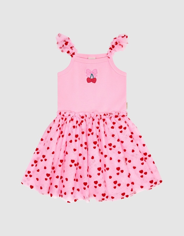 Huxbaby - Icing-On-The-Cupcake Flocked Tulle Dress - Babies-Teens