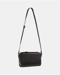 Pierre Cardin - Pierre Cardin Leather Pleated Design Crossbody Bag