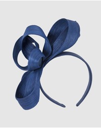 Fillies Collection - Royal Blue Abaca Loops Racing Fascinator