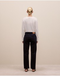 Trenery - Cord Five Pocket Boyfriend Pant in Night Sky