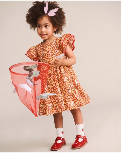 Huxbaby - Nautical Floral Tiered Dress - Babies-Teens