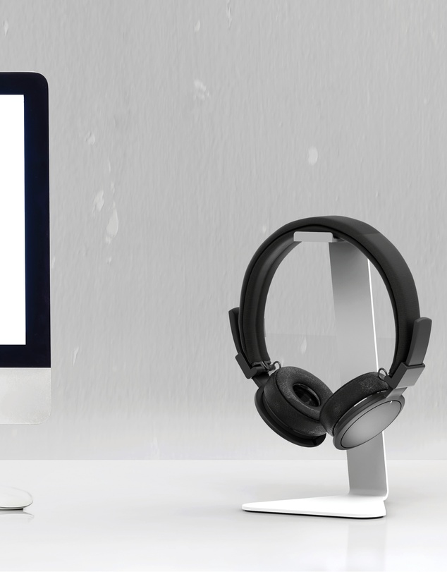 iWorld - Kanto H1W Universal Desktop Headphone Stand, White