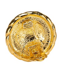 Pre-Loved by Azura Reborn - Pre-Loved Gold Plated CC Button Clip on Earrings