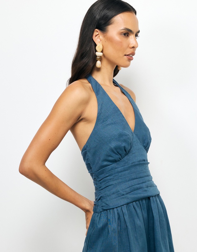 AERE - Jem Halter Linen Maxi Dress