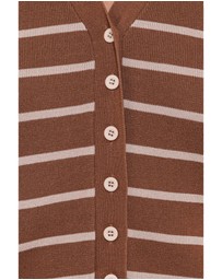 Petal & Pup - Juna Knitted Pant Set - Brown/Cream Stripe