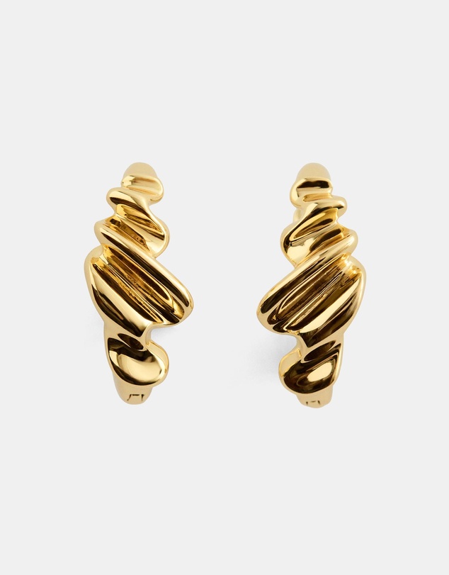& Other Stories - Wrinkled-Look Small Hoop Earrings