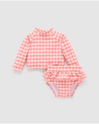 Purebaby - Printed Long Sleeve Rashie Set- Kids-Babies