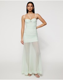 Lover - Carla Bustier Mesh Maxi Dress