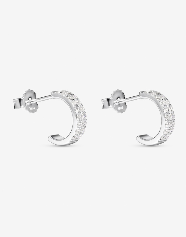 Michael Hill - Half Hoops with Cubic Zirconia in Sterling Silver