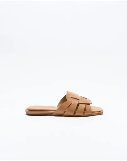 Walnut Melbourne - Agnes Leather Slide