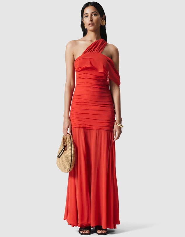 & Other Stories - One-Shoulder Chiffon Maxi Dress