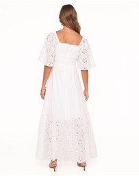 Petal & Pup - Xana Maxi Dress - White Broderie