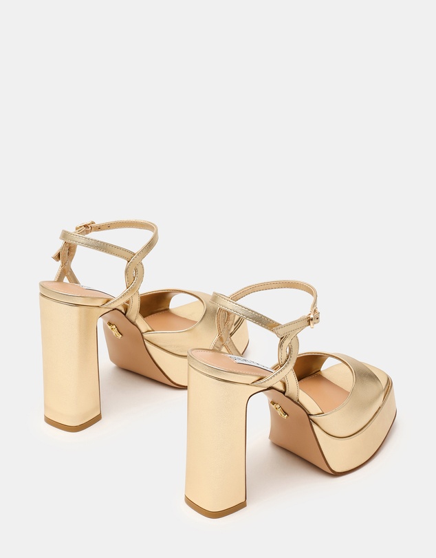 Steve Madden - Miliana Gold Leather Heels