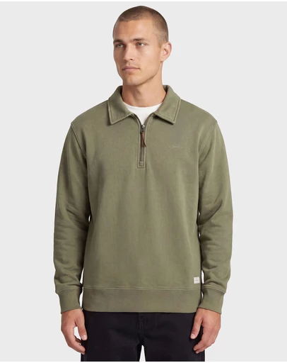 Academy Brand - La Brea 1/4 Zip Polo Sweat