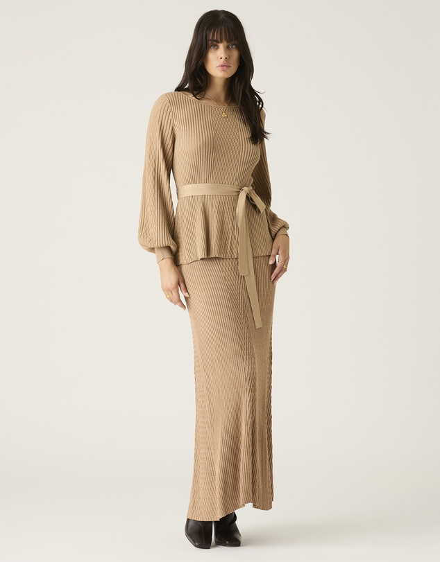 MOS The Label - Scarlet Knit Pattern Top