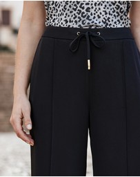 Sosandar - Wide Leg Tie Waist Trouser
