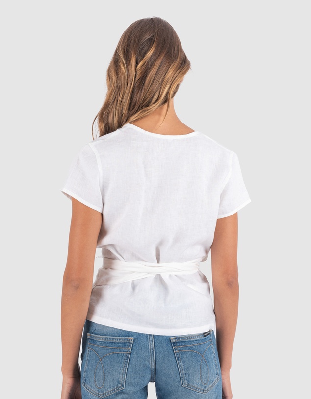 CAMIXA - VERONICA Wrap Linen Shirt