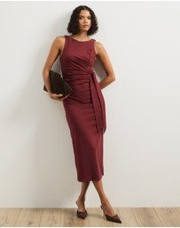 Atmos&Here - Lori Knot Front Midi Dress