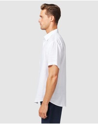 Vacay Swimwear - S/S White Linen Shirt