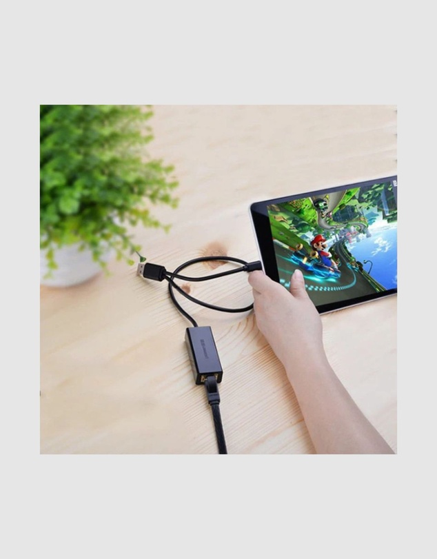 Ugreen - UGreen USB 2.0 to 100Mbps Ethernet Adapter 10cm Black