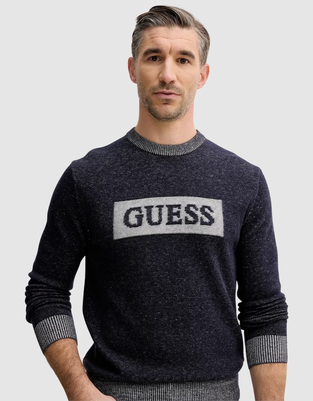 GUESS - Jack Cotton Box Logo Sweater