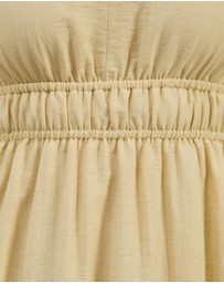 Atmos&Here - Luna Linen Blend Sleeveless Gathered Maxi Dress