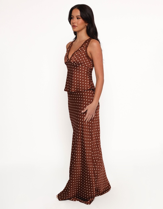 Petal & Pup - Velman Skirt - Brown Polka Dot