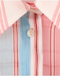 M.N.G - Striped Blouse with Tie Fastening