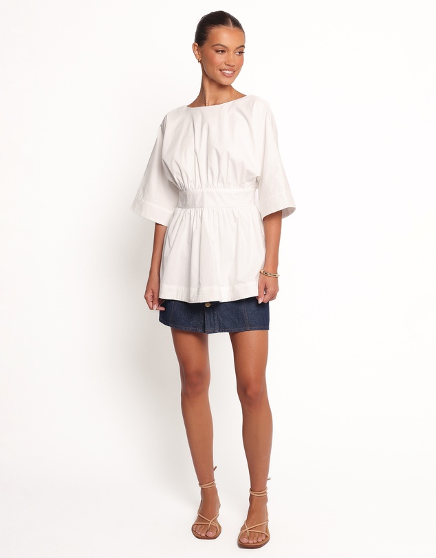 Petal & Pup - Camila Open Back Top - White
