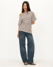 Dazie - Hazel Ruched Jersey Short Sleeve Top