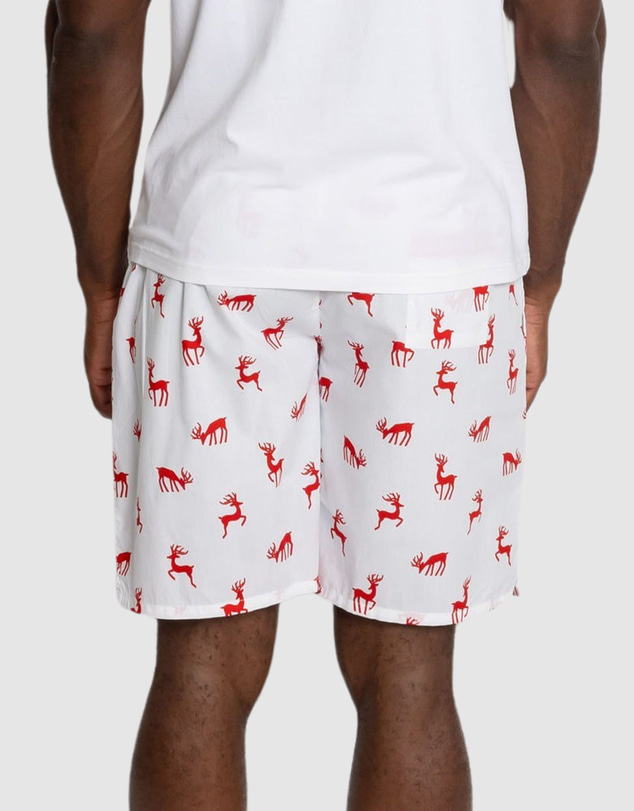 Sant And Abel - Men's Reindeer Red Sleep Shorts