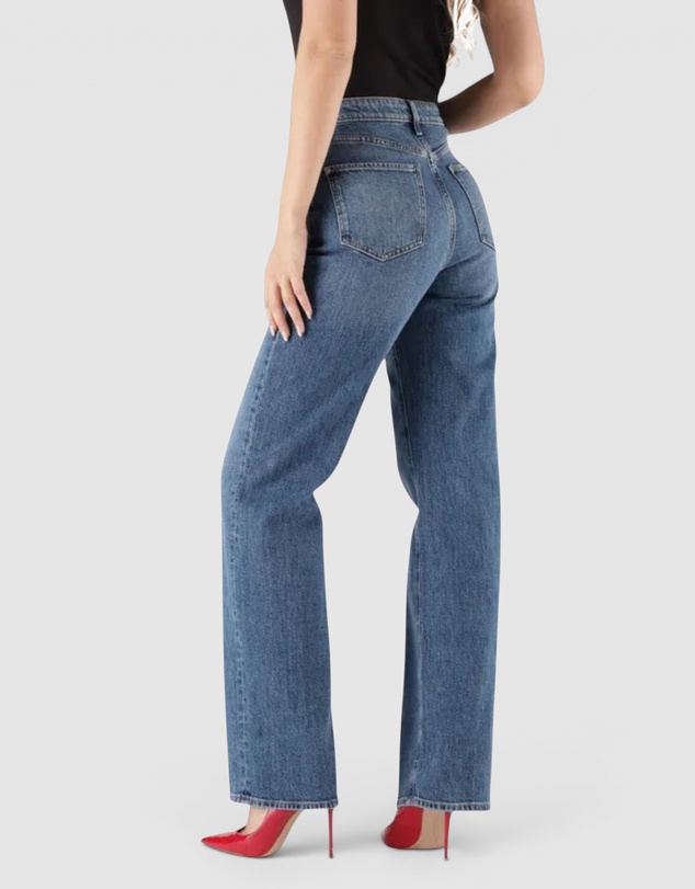 GUESS - High Rise Straight Leg Jeans