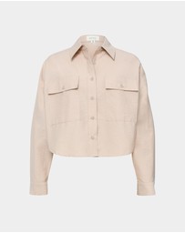 Forcast - Kyla Crop Pocket Shirt