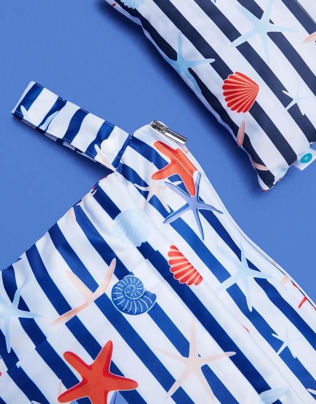 itti bitti - Large with Small Double Pocket Wetbag - Rockpool