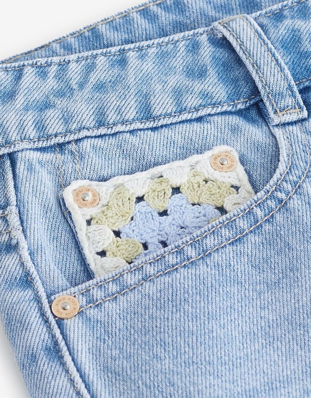 NEXT - Crochet Insert Denim Shorts