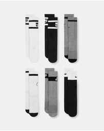 Nike - 6-Pack Cushioned Crew Socks - Teens