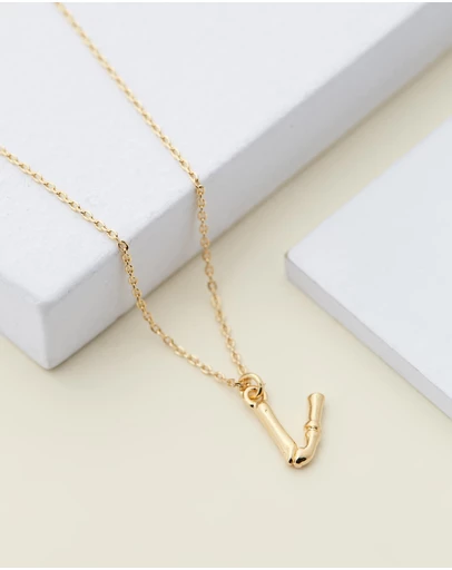 Zahar - Letter V Necklace