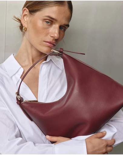 VESTIRSI - Harper Bordeaux Leather Hobo