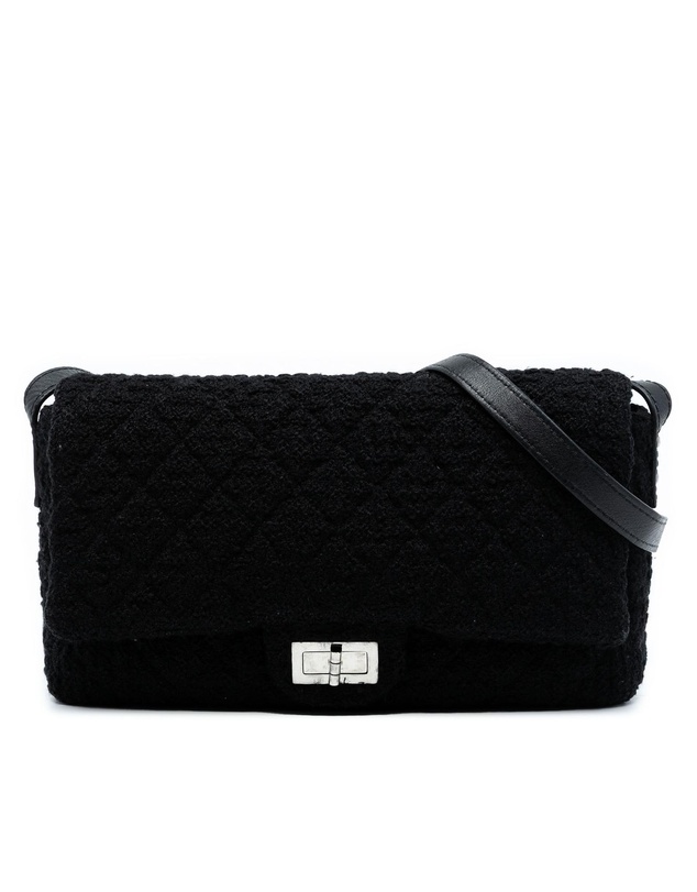 Pre-Loved by Azura Reborn - Pre-Loved Jumbo Reissue 2.55 Quilted Tweed Easy Messenger Flap