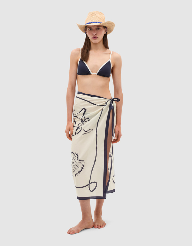 Seed Heritage - Large Seashell Printed Scarf
