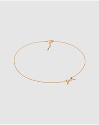 Elli Jewelry - Necklace Ribbon Elegant 925 Sterling Silver Gold Plated