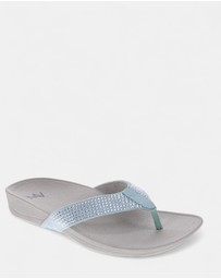 Mia Vita - Allora Toe Post Sandal - Jade Rhinestone
