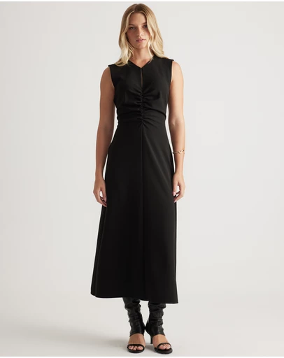 Decjuba - Rachel Ruched Front Midi Dress